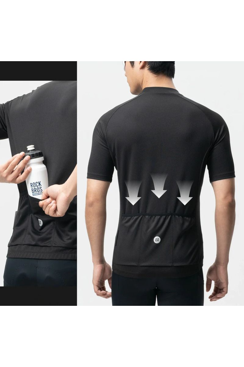 KOSZULKA ROWEROWA HALF ZIP 15200017-BLACK