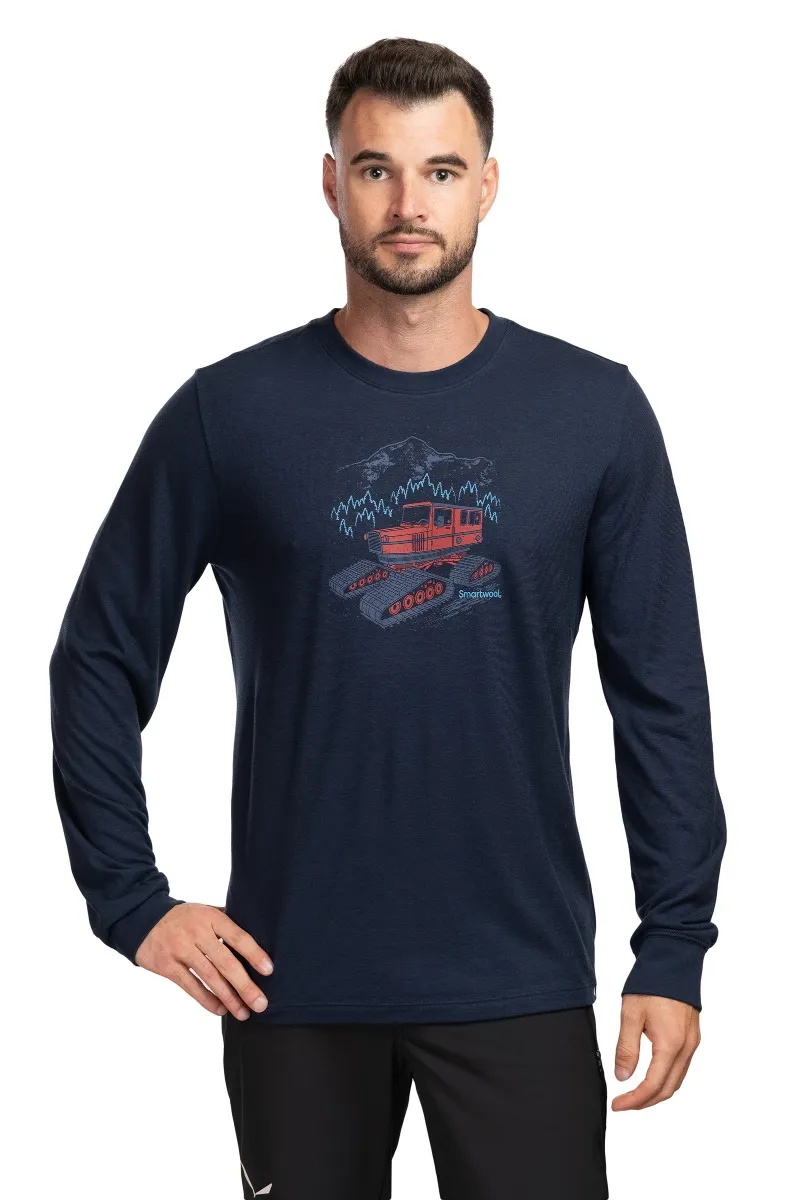 KOSZULKA SNOWCAT LS GRAPHIC TEE-DEEP NAVY