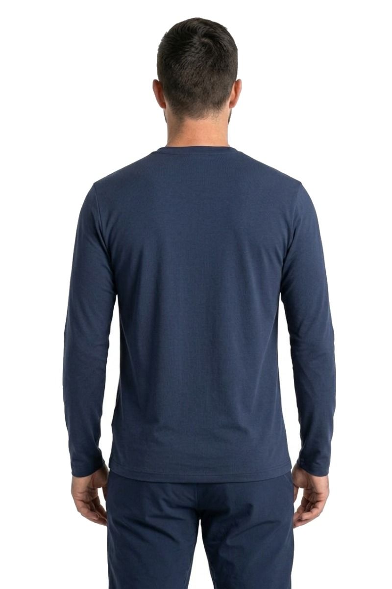 KOSZULKA SOLIDLOGO DRY LS-DARK DENIM