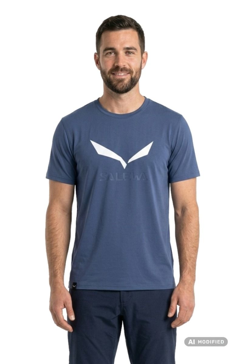 KOSZULKA SOLIDLOGO DRY SS-DARK DENIM