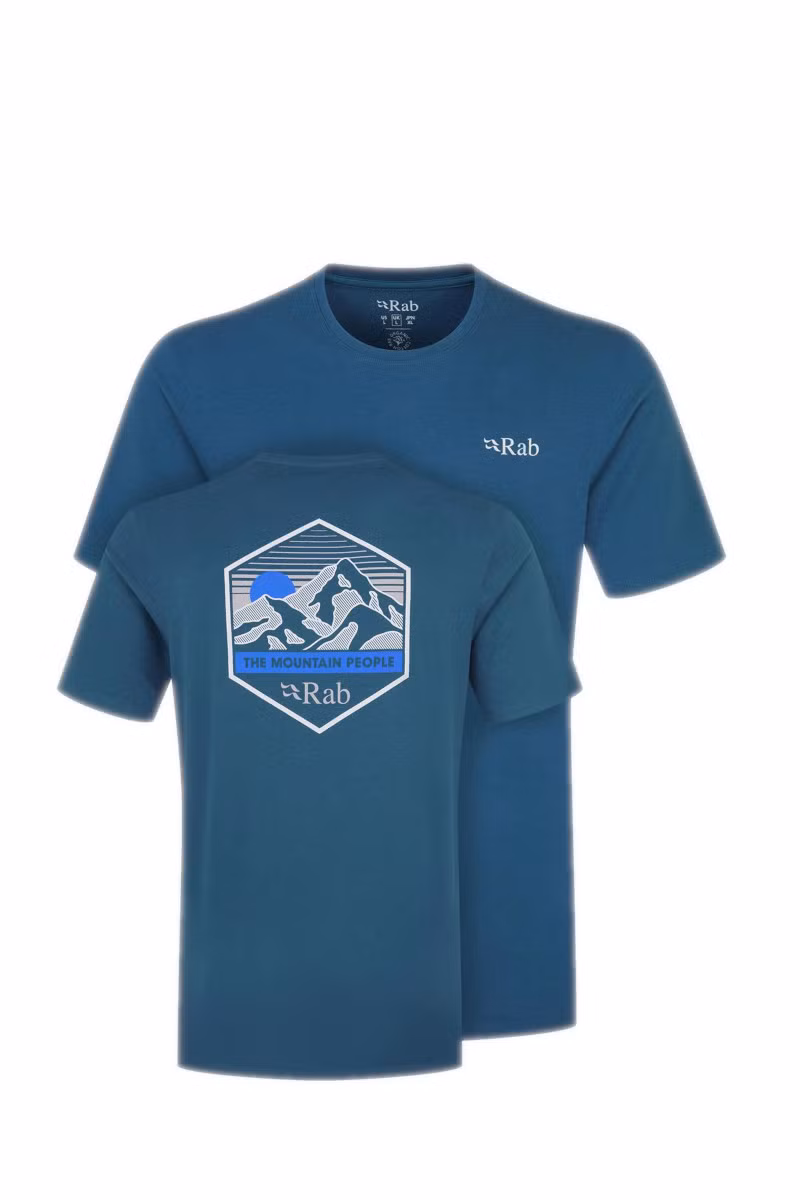 KOSZULKA STANCE MOUNTAIN PEAK-TEMPEST BLUE