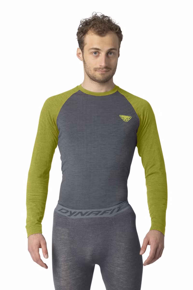 KOSZULKA TOUR LIGHT MERINO LONGSLEEVE-GOLDEN LIME-0720