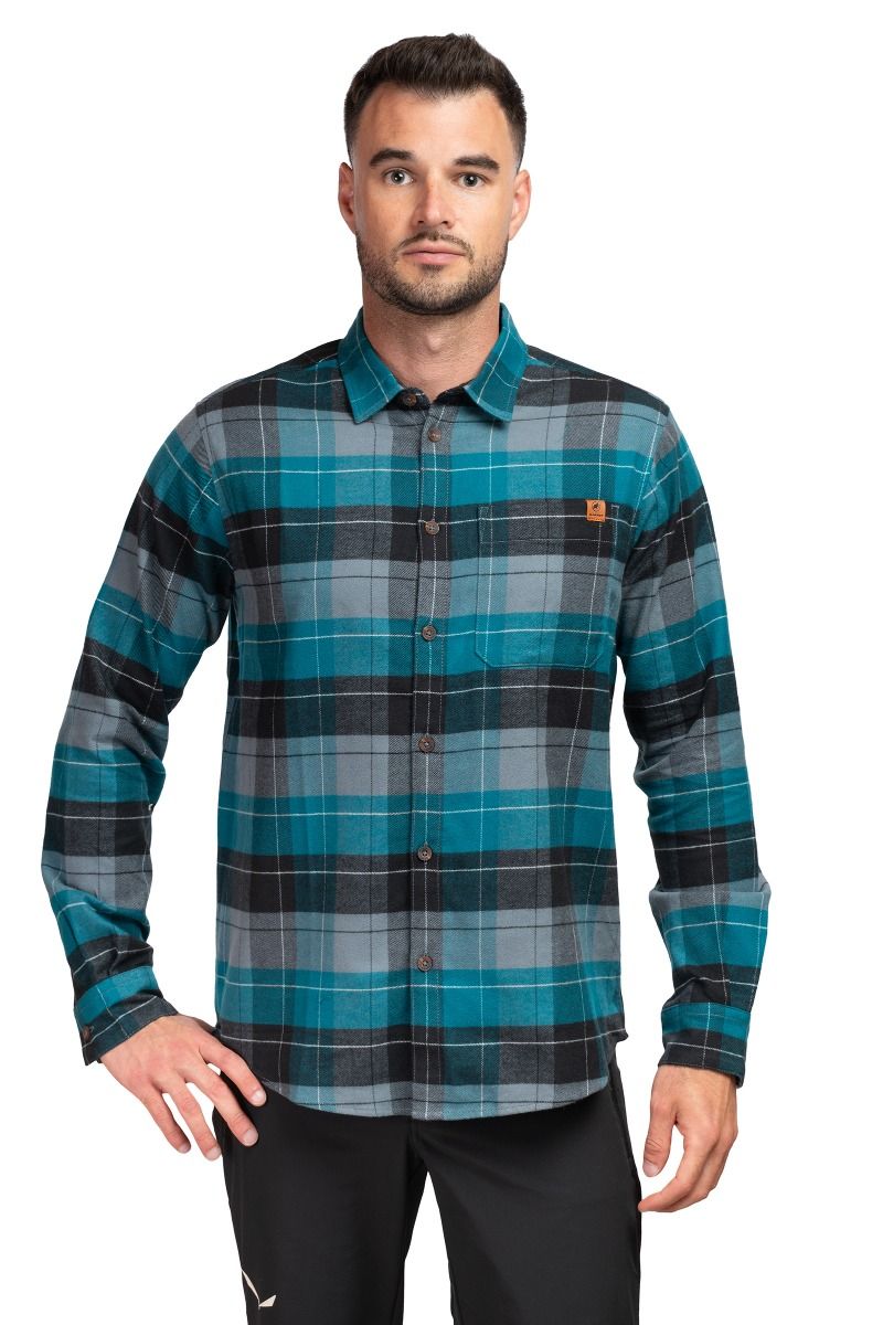 KOSZULKA TROVAT LONGSLEEVE SHIRT-STRATA-DEEP TEAL
