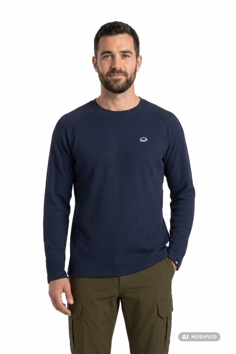 KOSZULKA WAFFLE LONGSLEEVE-MARINE
