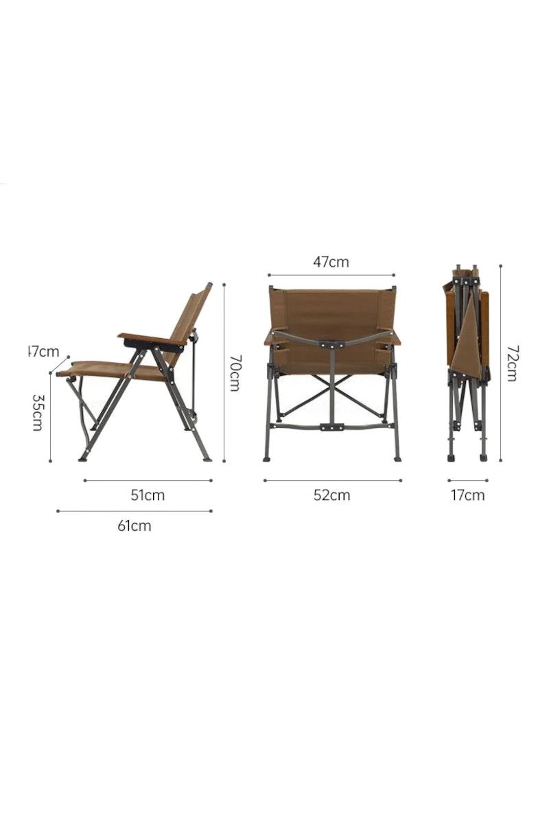 KRZESŁO TURYSTYCZNE L04 FOLDING CHAIR CNK2300JJ018-BROWN