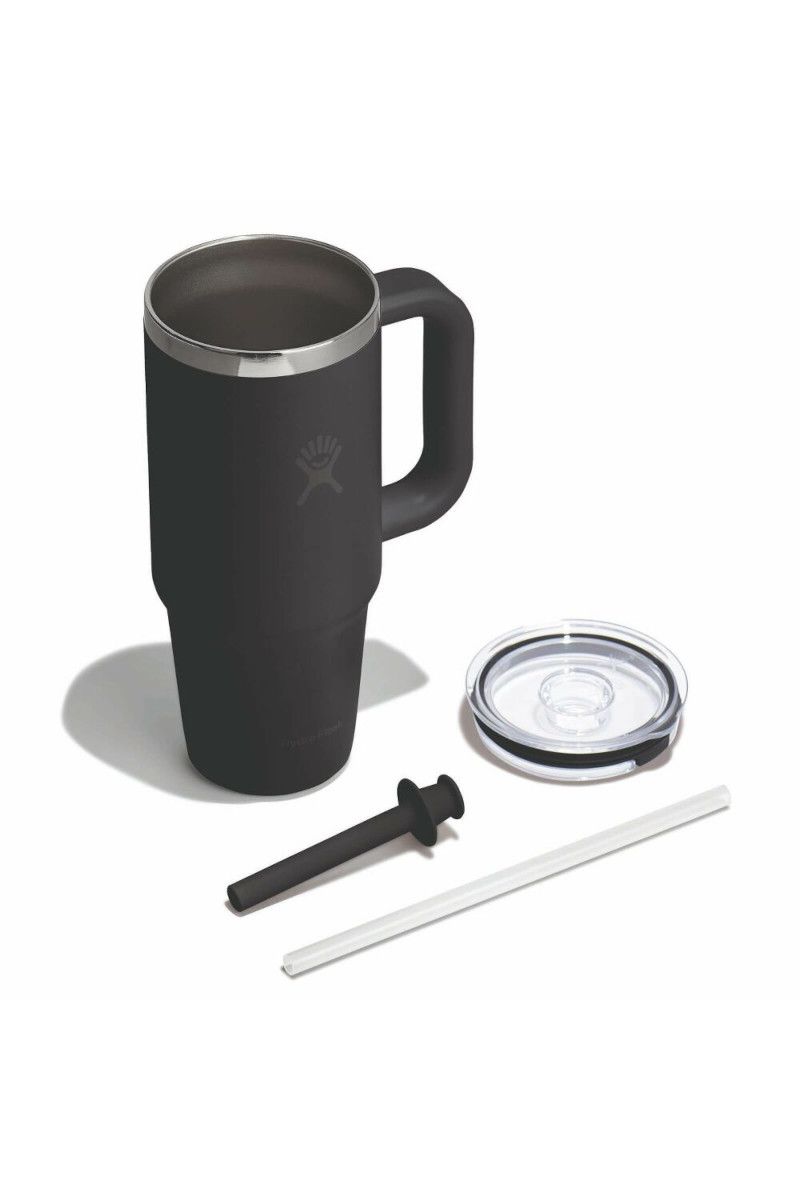 KUBEK TERMICZNY TRAVEL TUMBLER CLEAR LID 24 OZ / 710 ML-BLACK