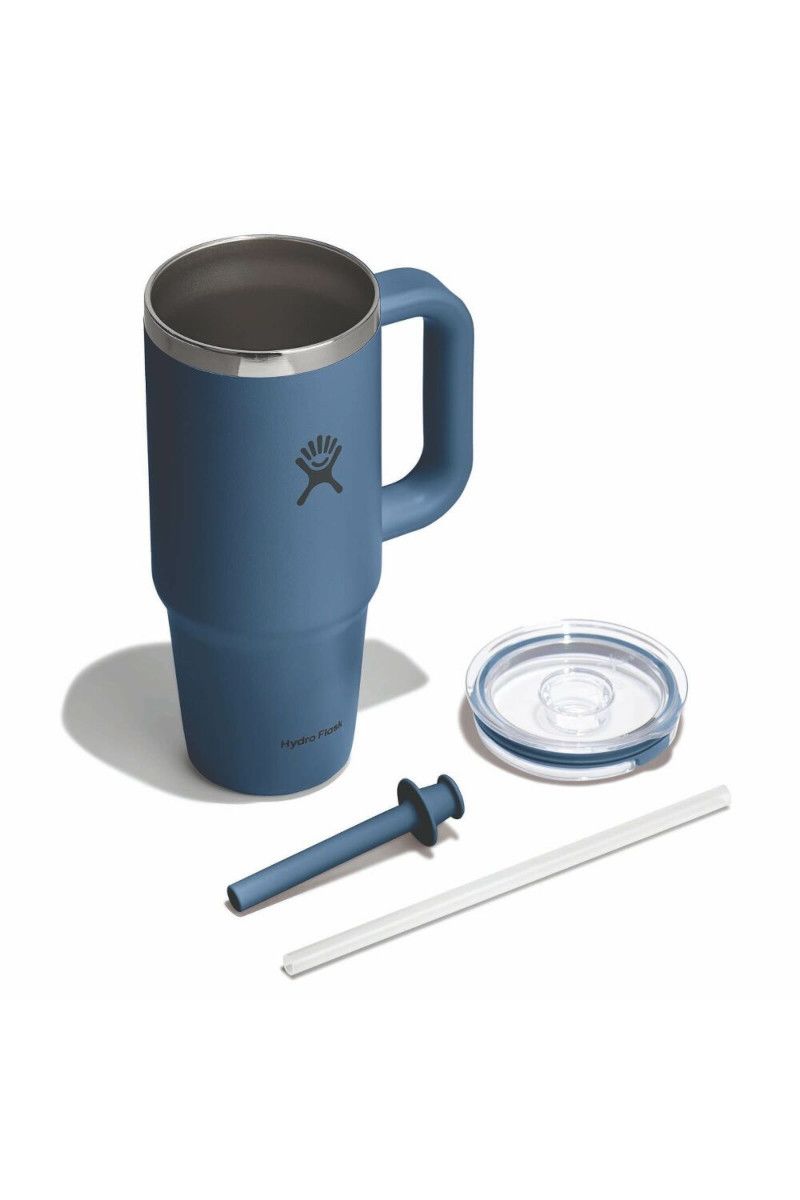 KUBEK TERMICZNY TRAVEL TUMBLER CLEAR LID 24 OZ / 710 ML-HARBOR BLUE