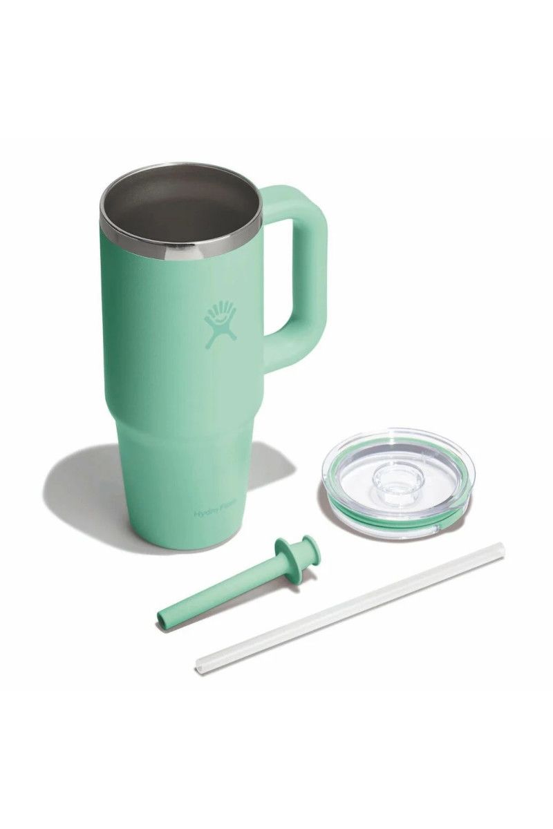 KUBEK TERMICZNY TRAVEL TUMBLER CLEAR LID 24 OZ / 710 ML-MERMAID GREEN
