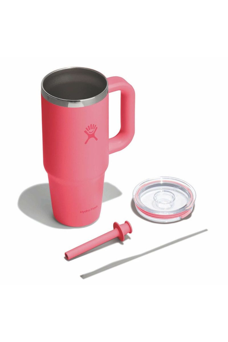 KUBEK TERMICZNY TRAVEL TUMBLER CLEAR LID 24 OZ / 710 ML-POPSTAR PINK