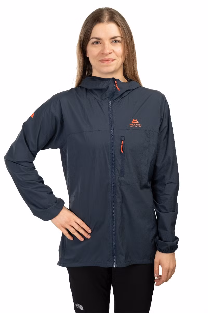 KURTKA AEROFOIL HOODED WOMEN-BLUE NIGHTS