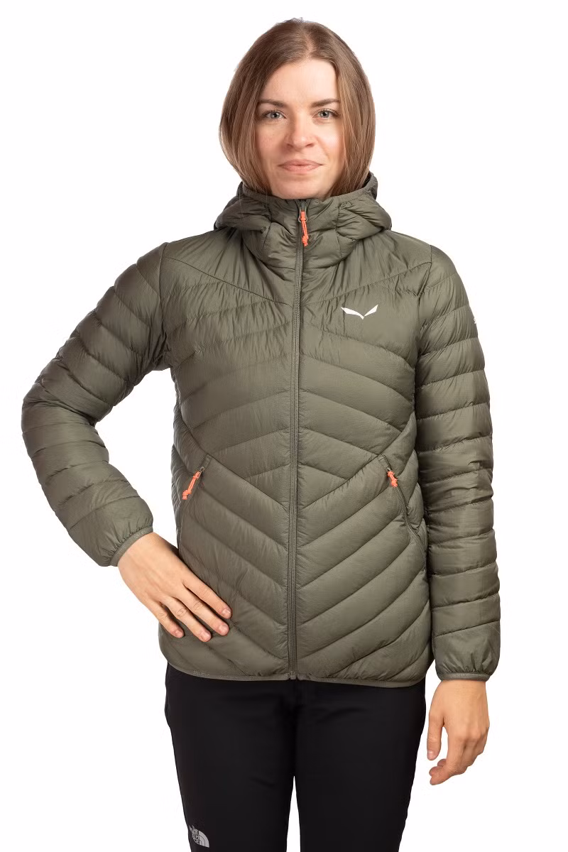 KURTKA BRENTA DOWN WOMEN-FADED GREEN OCIEPLANA PUCHOWA