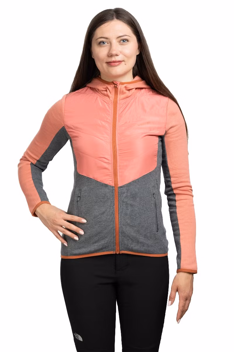 KURTKA CREEK HOODIE WOMEN-LIGHT PINK-GREY