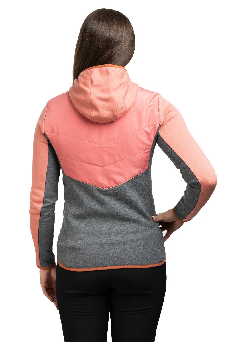 KURTKA CREEK HOODIE WOMEN-LIGHT PINK-GREY