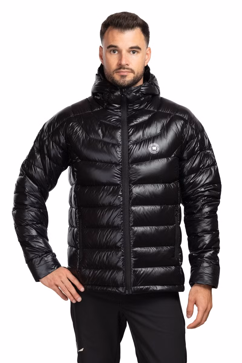 KURTKA DOWN JACKET HOODIE-BLACK