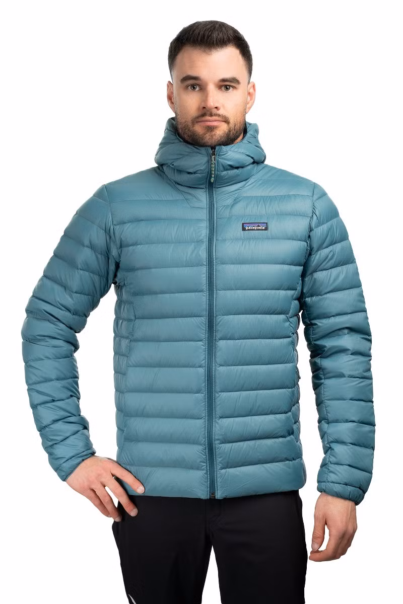 KURTKA DOWN SWEATER HOODY-WETLAND BLUE