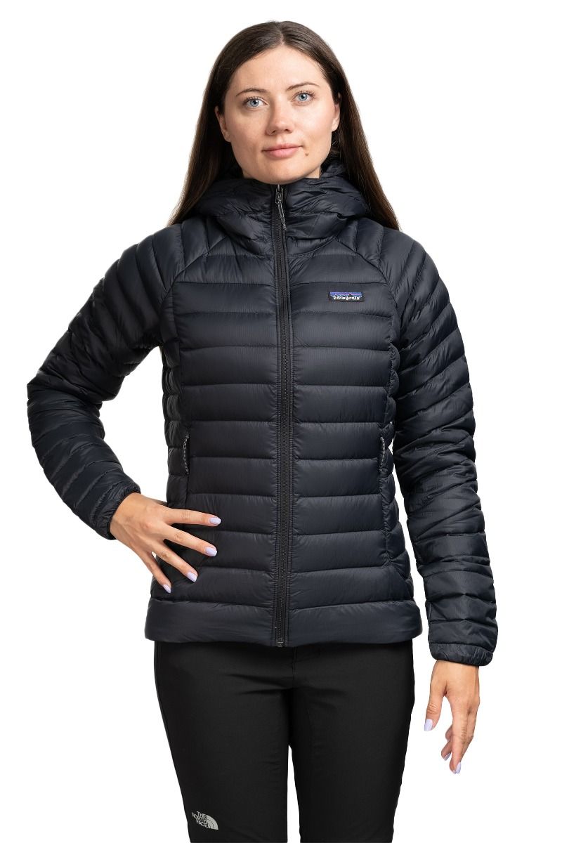 KURTKA DOWN SWEATER HOODY WOMEN-BLACK