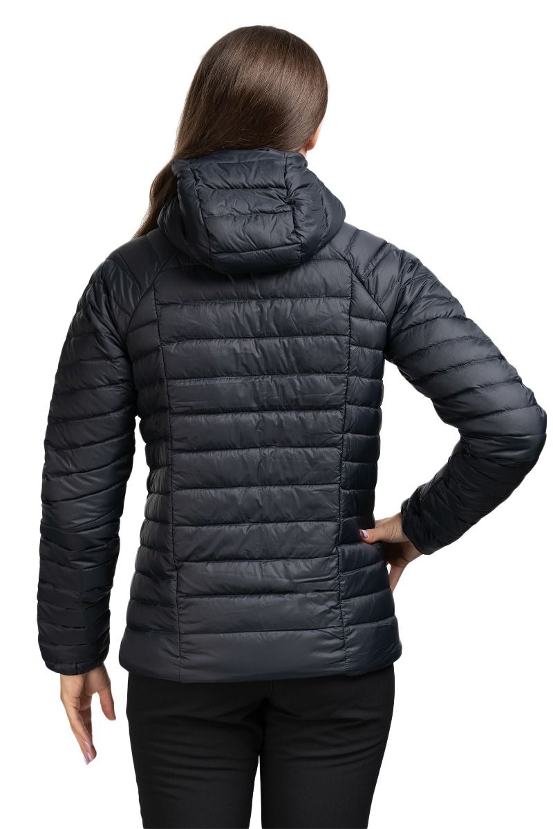 KURTKA DOWN SWEATER HOODY WOMEN-BLACK