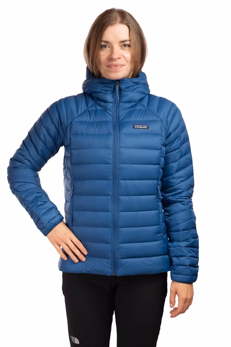 KURTKA DOWN SWEATER HOODY WOMEN-CLEMENT BLUE TECHNICZNA