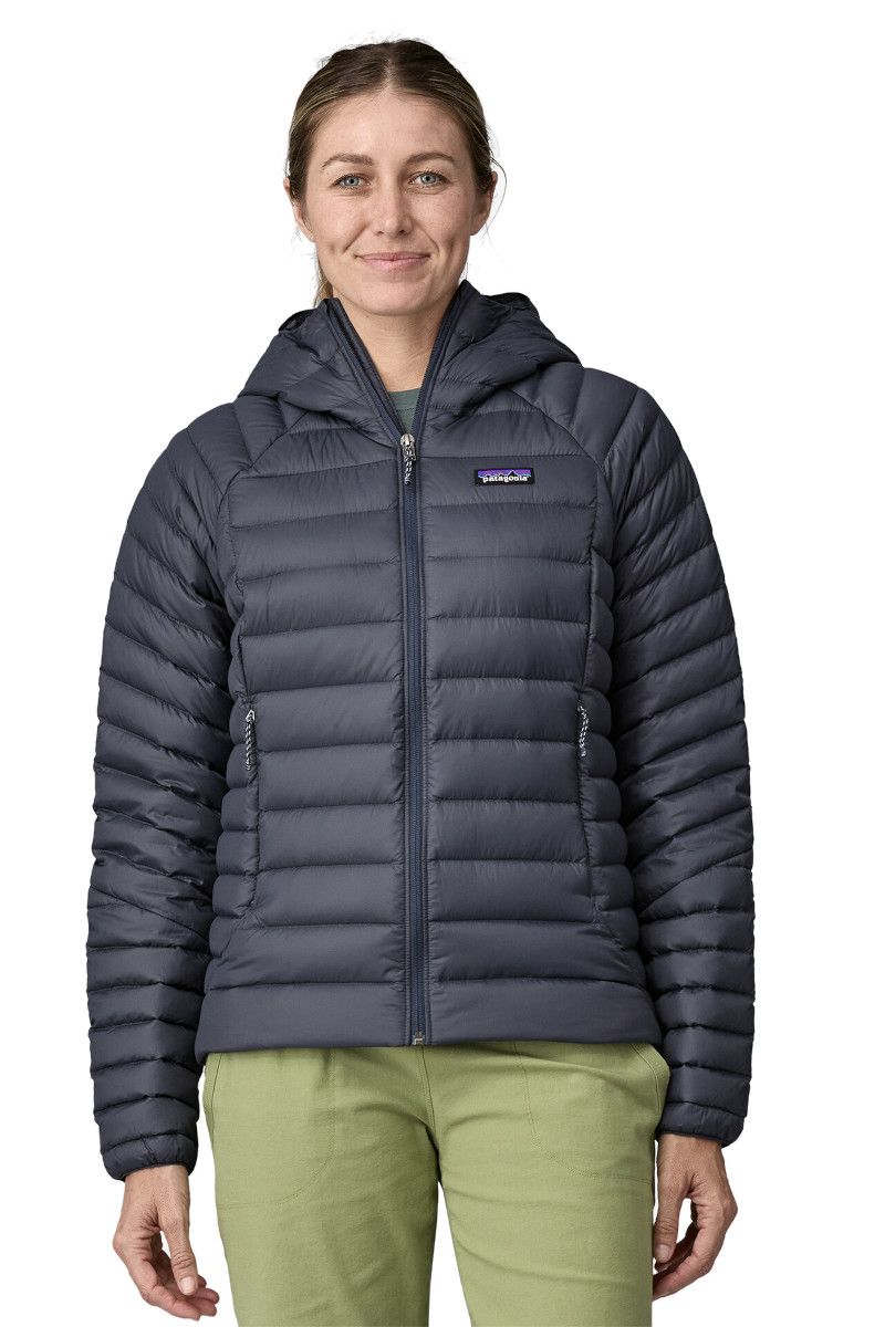 KURTKA DOWN SWEATER HOODY WOMEN-SMOLDER BLUE ULTRALEKKA