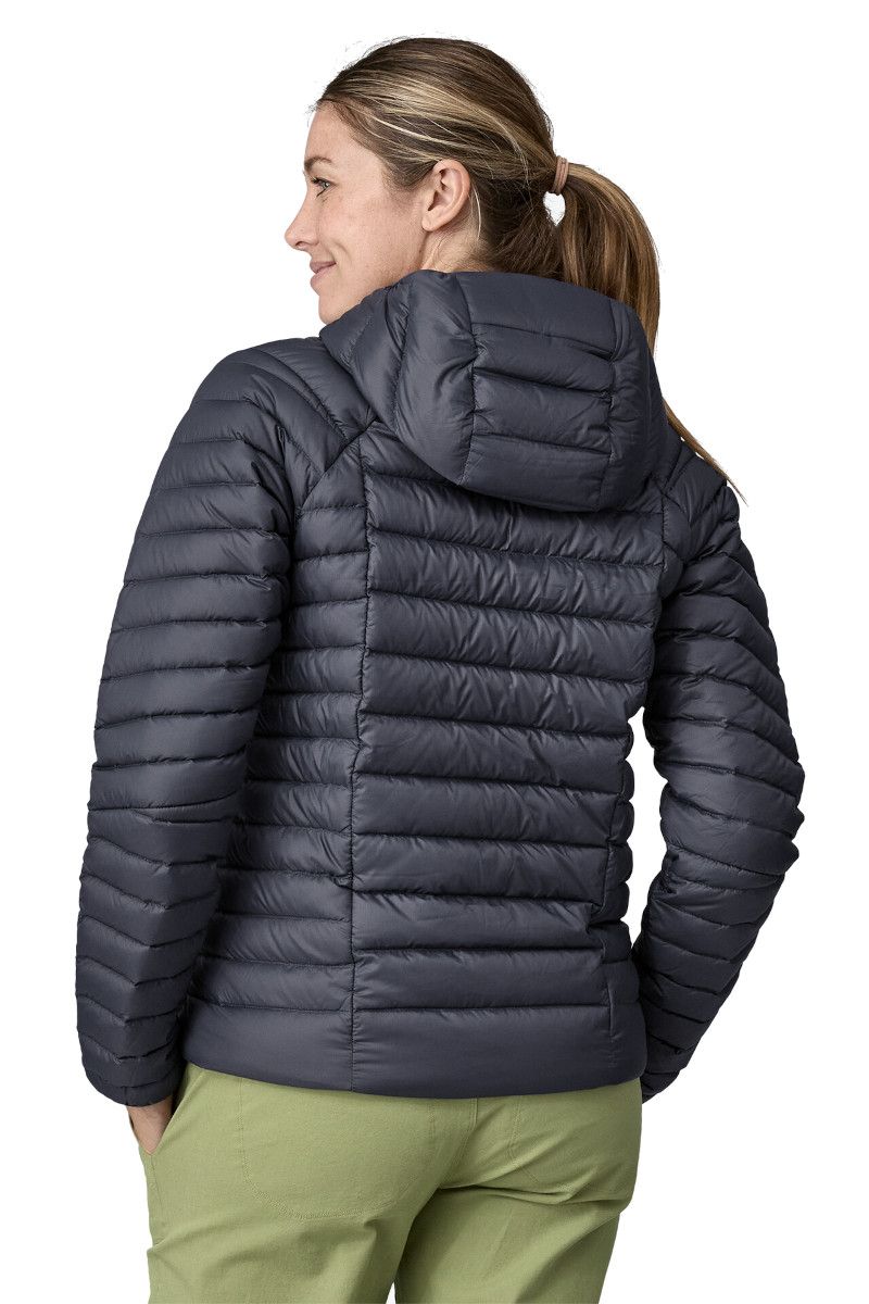 KURTKA DOWN SWEATER HOODY WOMEN-SMOLDER BLUE ULTRALEKKA