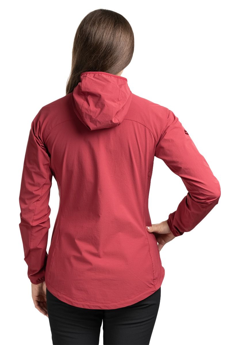 KURTKA ECHO HOODED WOMEN-TIBETAN RED-CAPSIUM