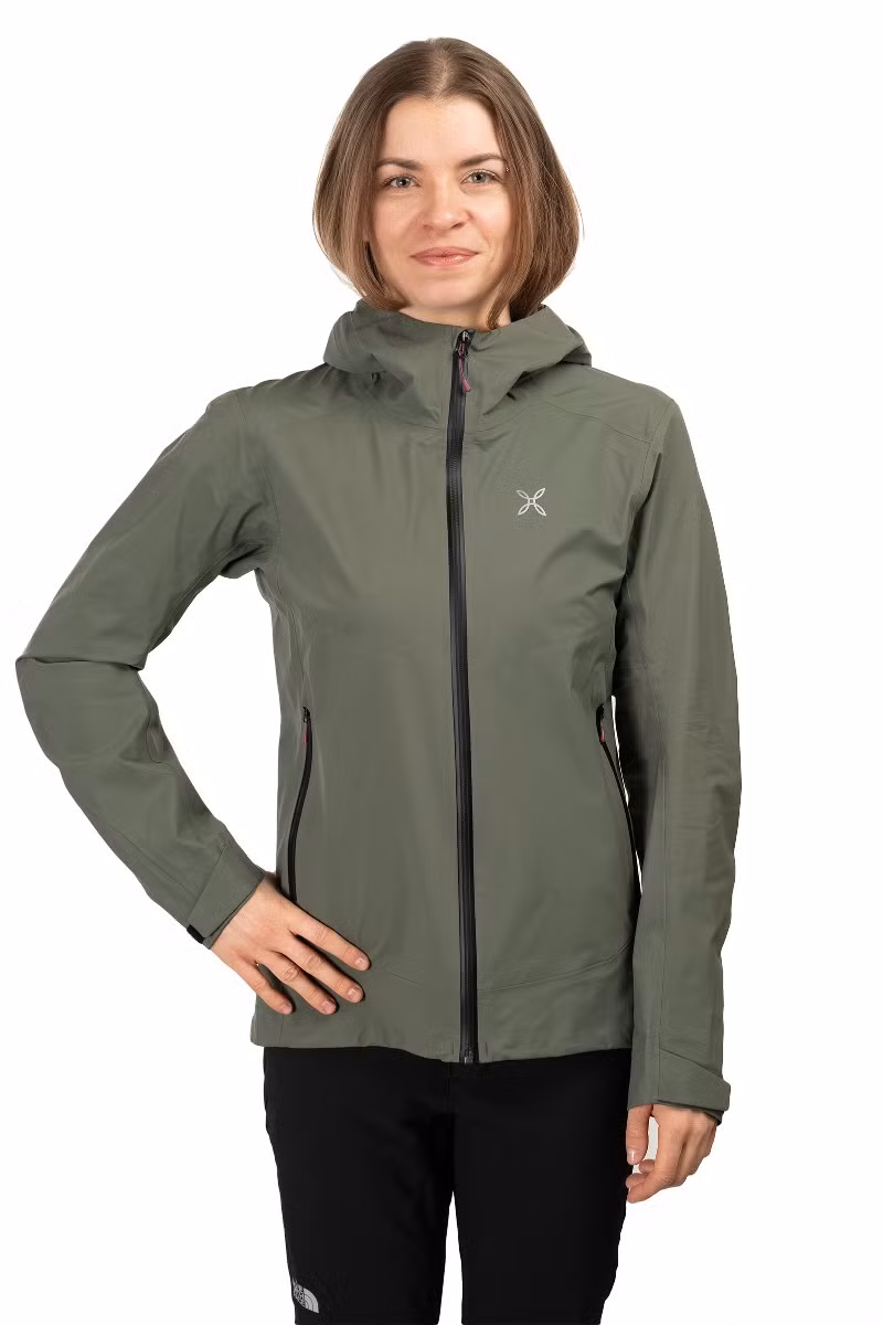 KURTKA ELBA G WOMAN-SAGE GREEN-WINE RED