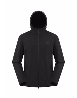 KURTKA HIKING SOFTSHELL HOODY TAEEAO91213-BLACK