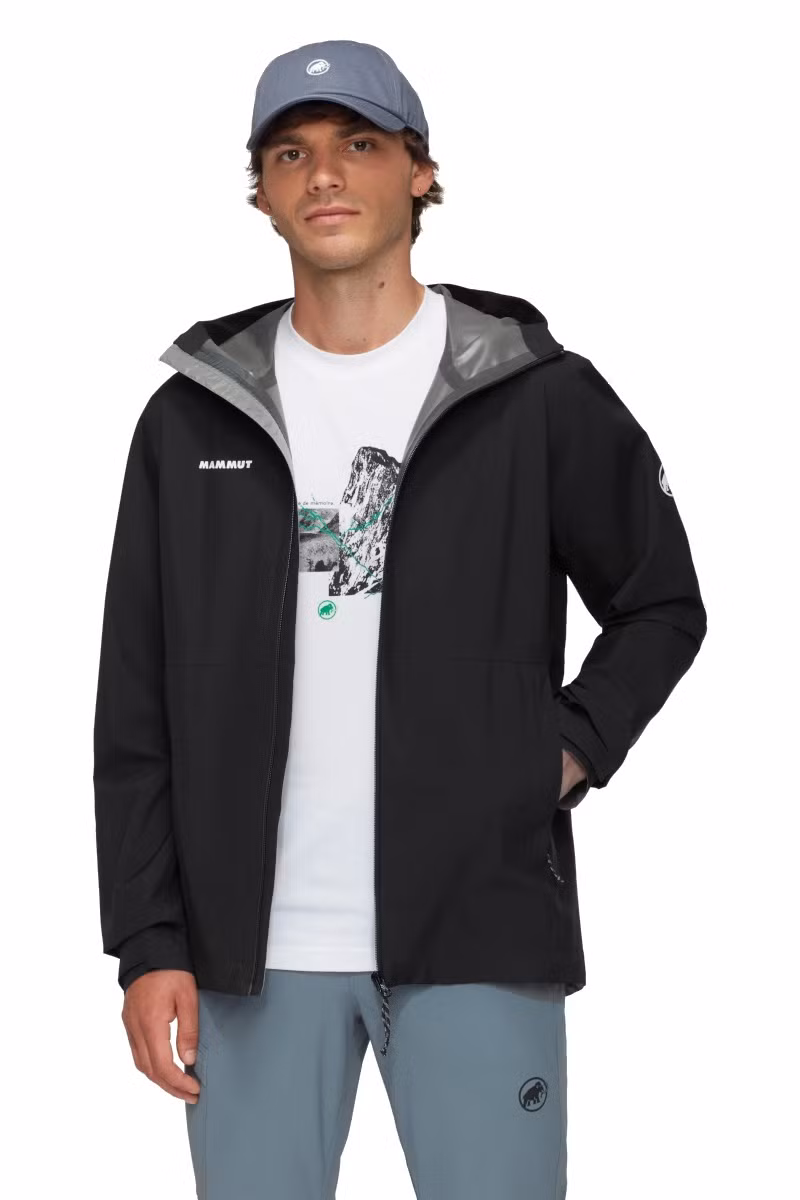 KURTKA LINARD LIGHT HS HOODED-BLACK