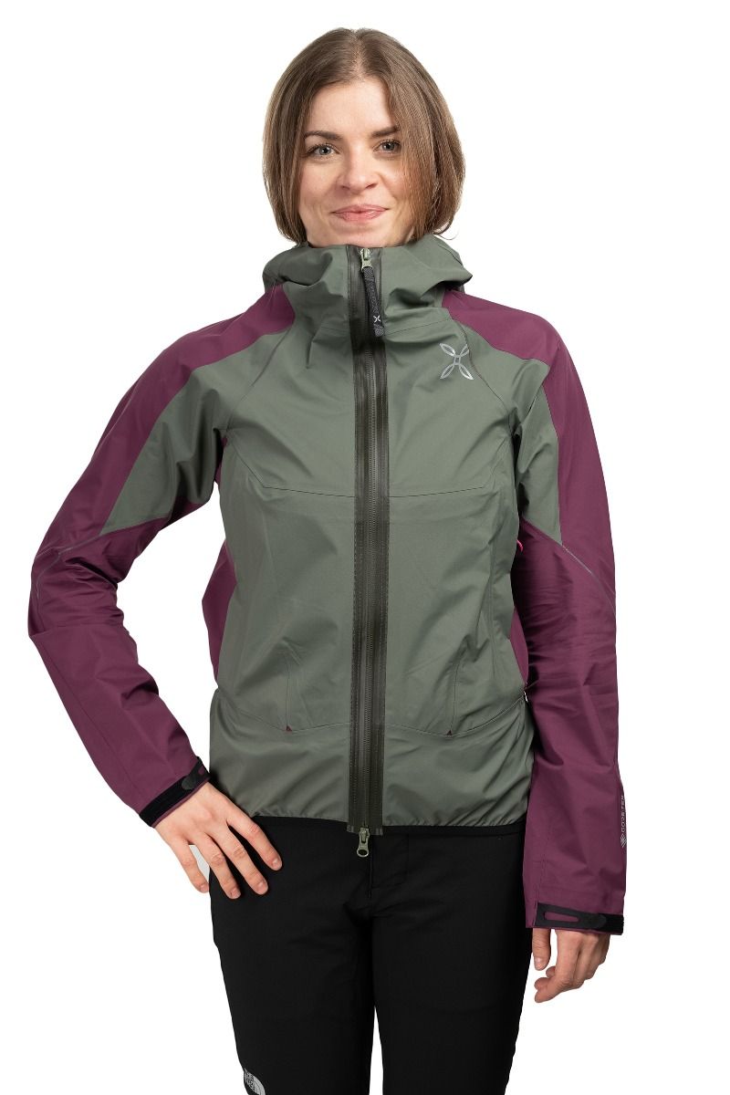KURTKA MAGIC 2.0 WOMAN-SAGE GREEN-WINE RED