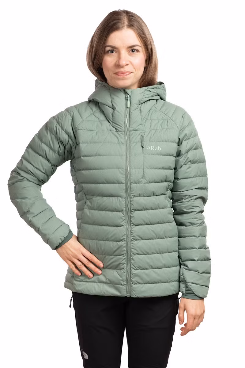 KURTKA MICROLIGHT WINDSTOPPER HOODY WOMEN-DARK FIG GREEN