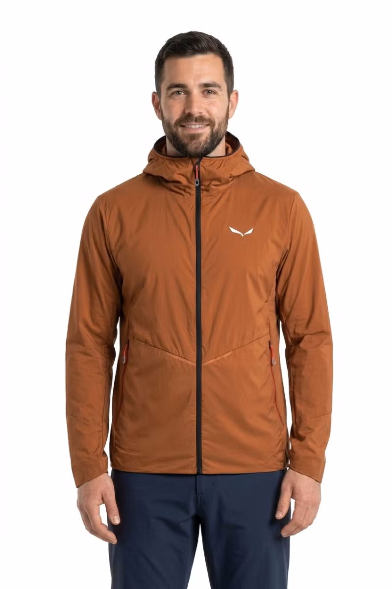 KURTKA PEDROC WIND HOODED-BOMBAY BROWN