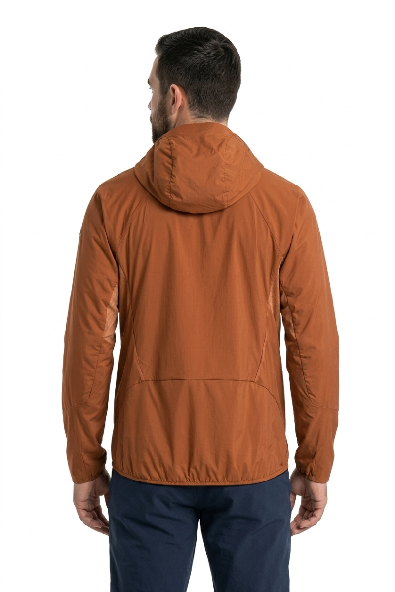 KURTKA PEDROC WIND HOODED-BOMBAY BROWN