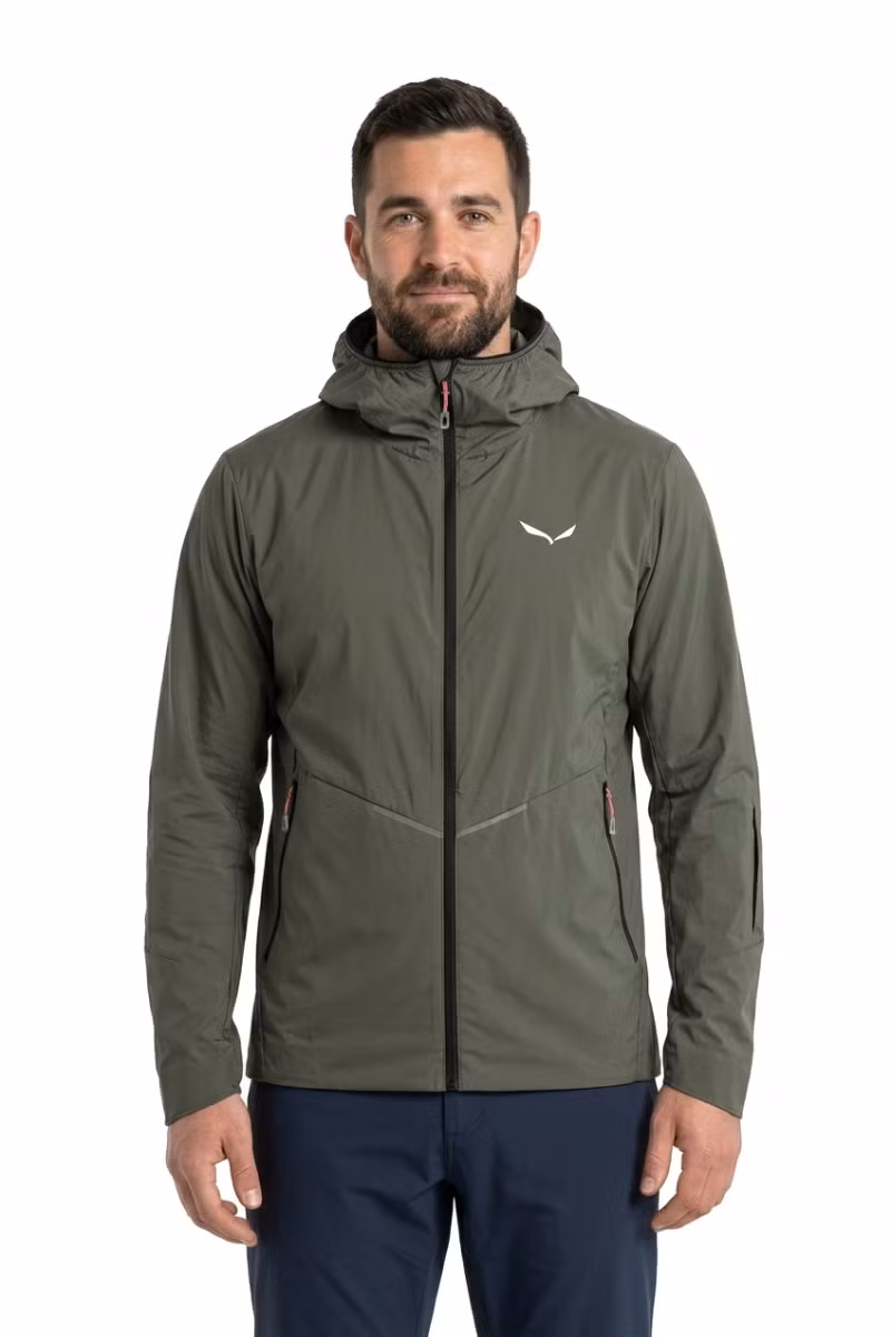 KURTKA PEDROC WIND HOODED-FADED GREEN