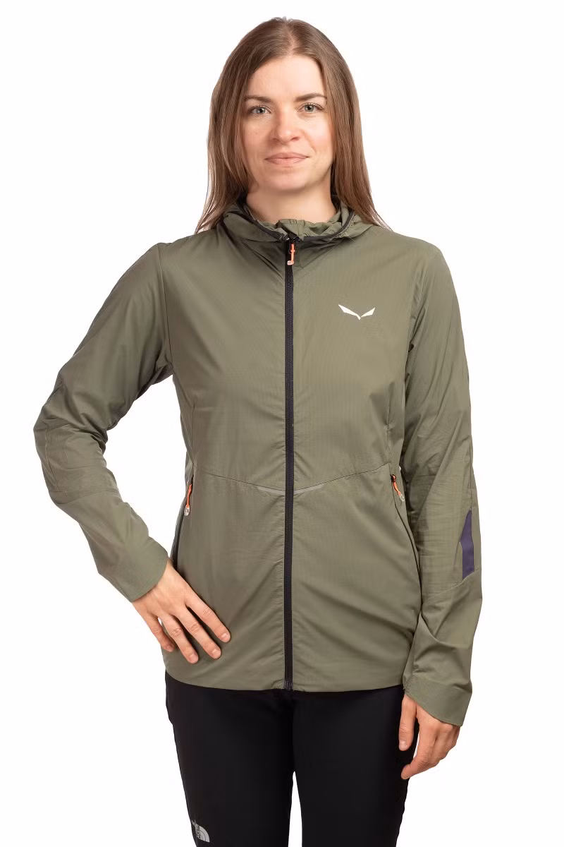 KURTKA PEDROC WIND HOODED WOMEN-FADED GREEN