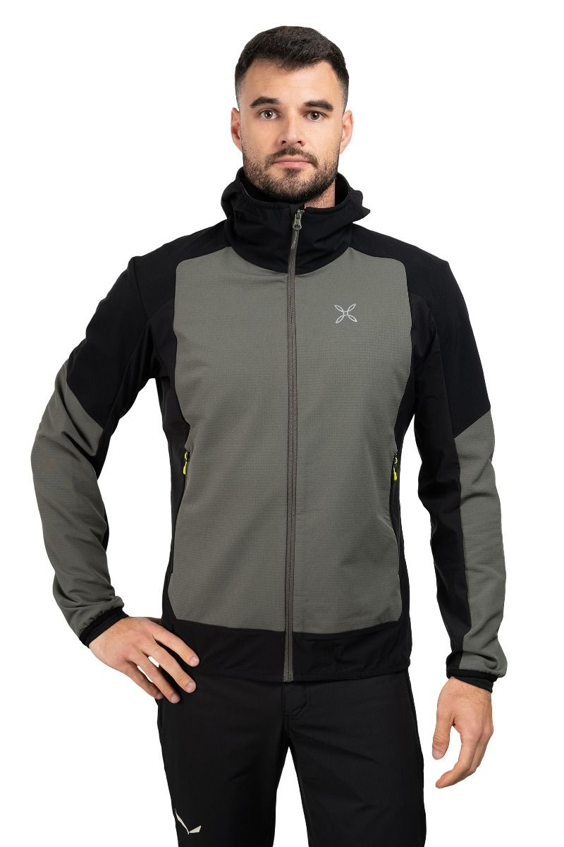 KURTKA PREMIUM WIND HOODY-SAGE GREEN-LIME GREEN