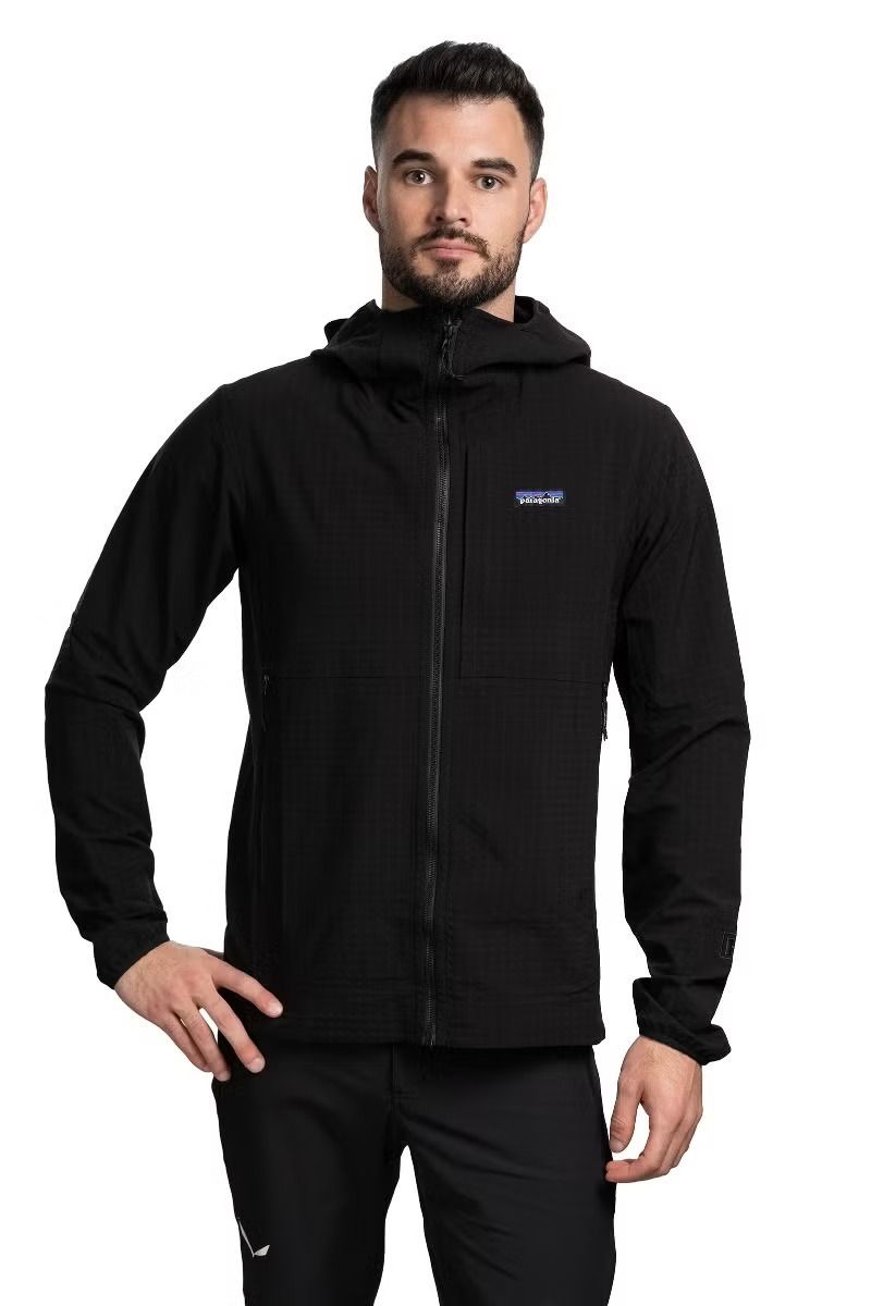 KURTKA R1 TECHFACE HOODY-BLACK