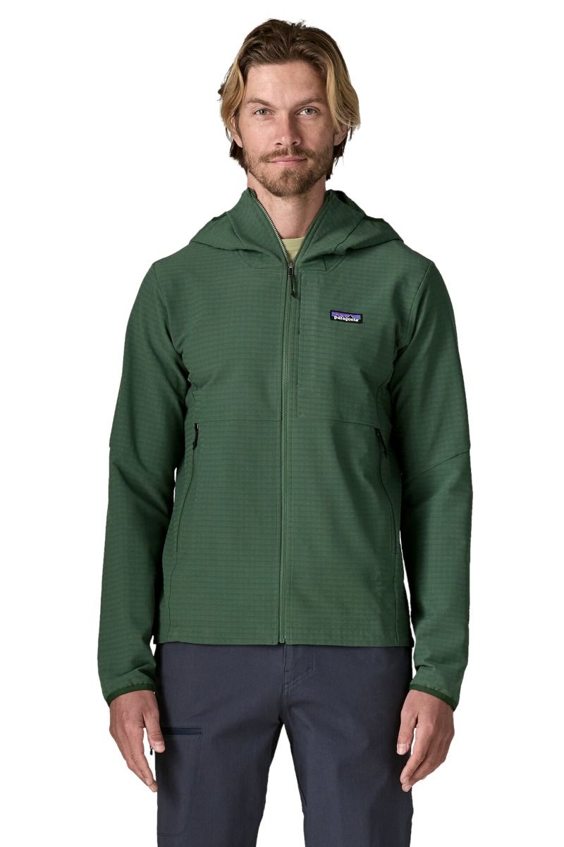 KURTKA R1 TECHFACE HOODY-CANOPY GREEN