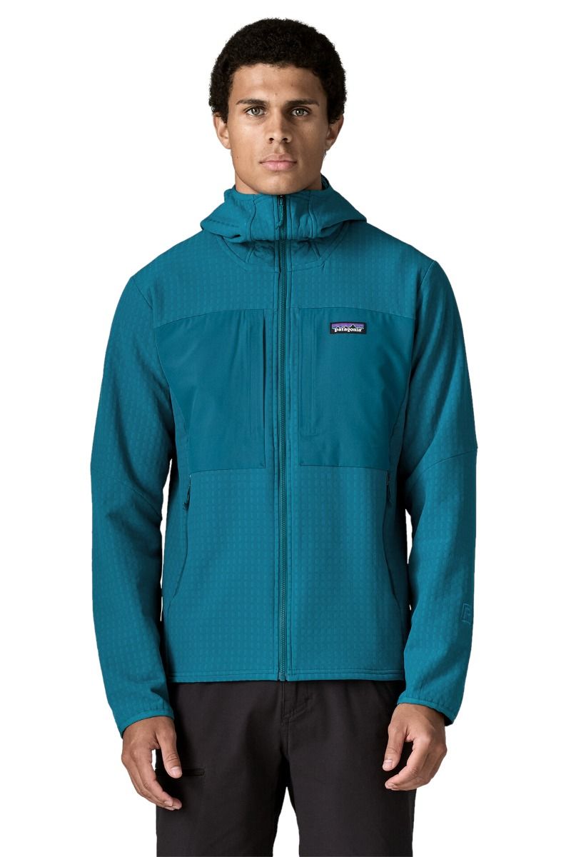 KURTKA R2 TECHFACE HOODY-GLACIAL BLUE