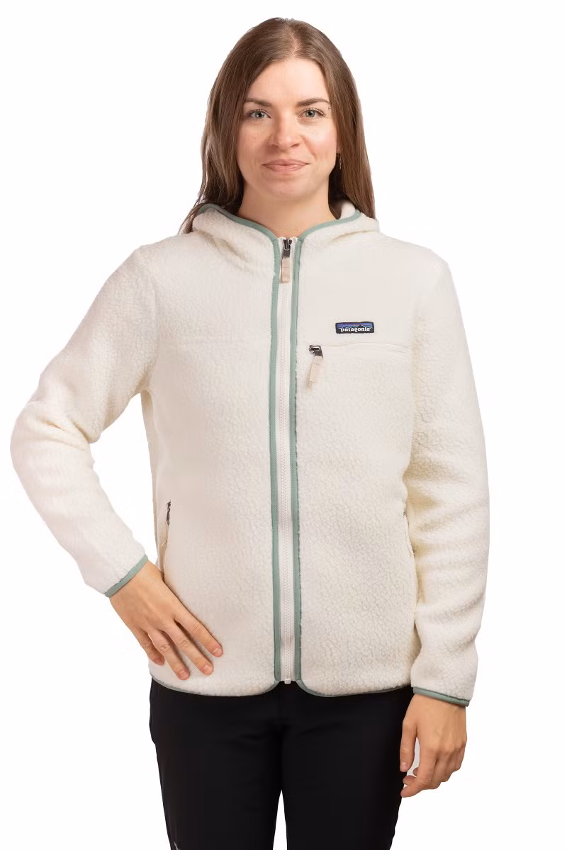 KURTKA RETRO PILE HOODY WOMEN-NATURAL W-ELLWOOD GREEN