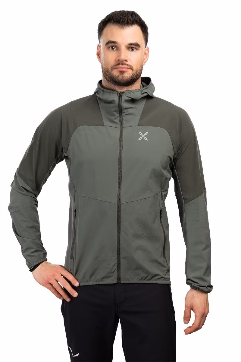 KURTKA RISE HOODED-SAGE GREEN
