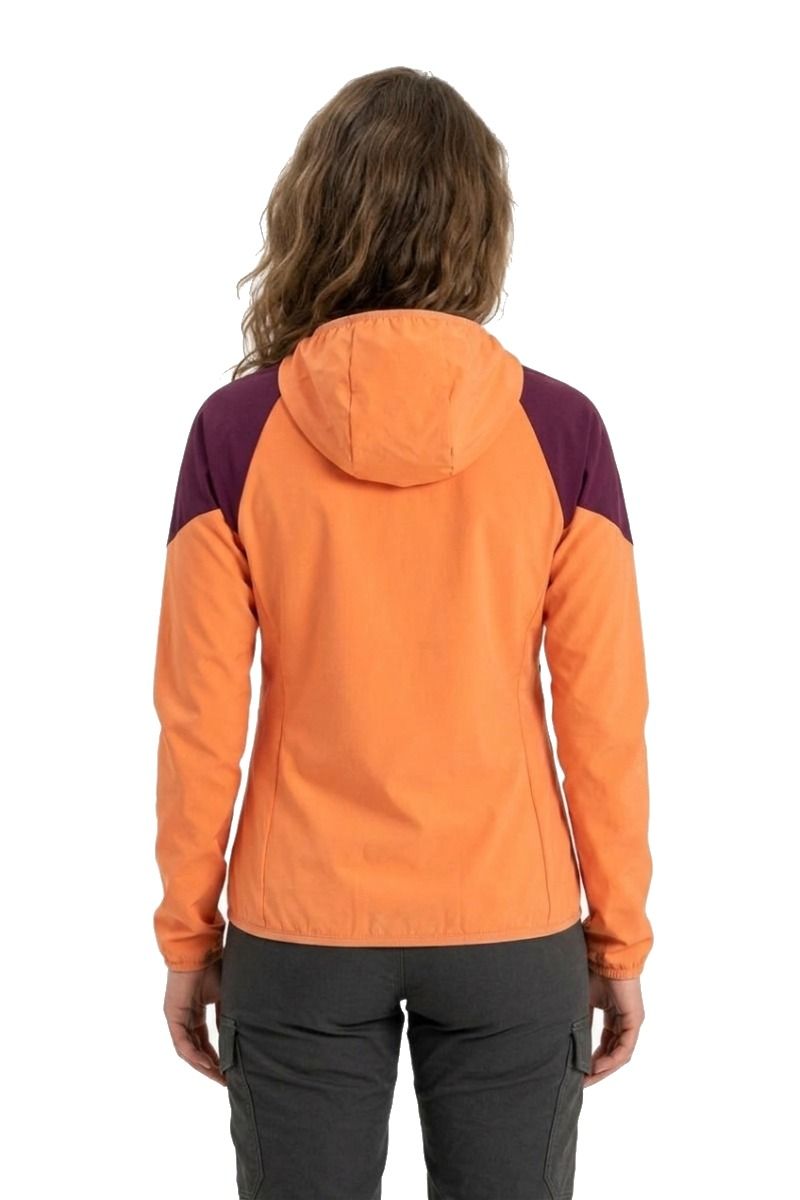 KURTKA RISE HOODED WOMAN-MELON-WINE RED