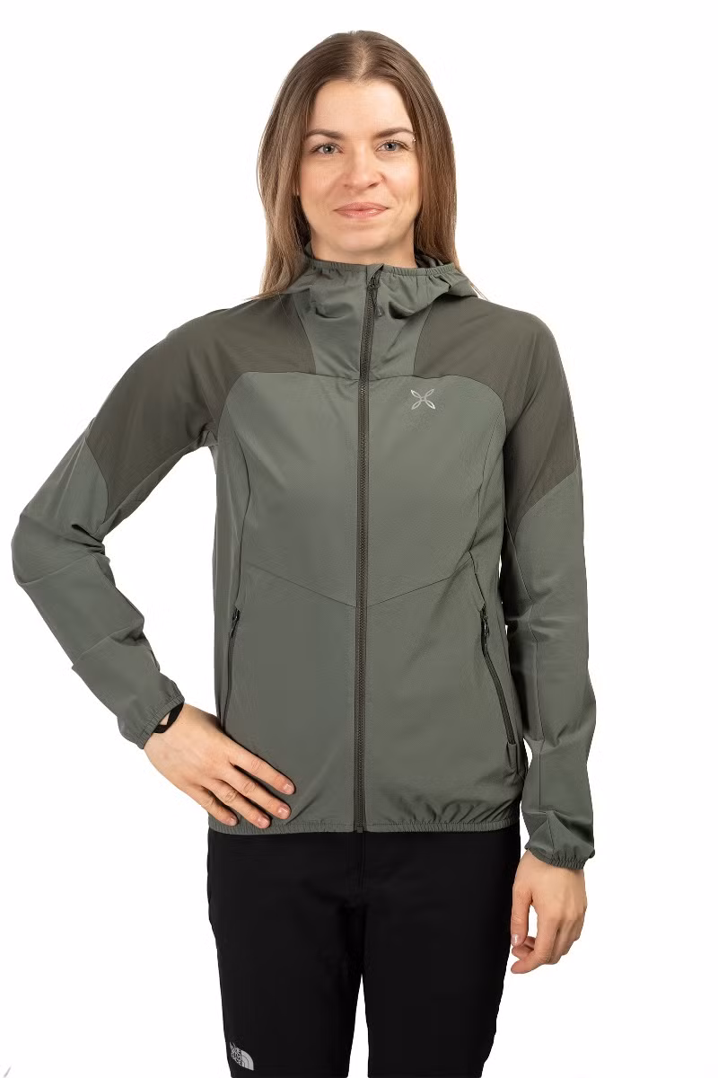 KURTKA RISE HOODED WOMAN-SAGE GREEN