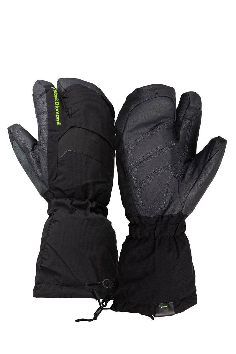 ŁAPAWICE ALPINE 3-FINGERS-BLACK-CARBON