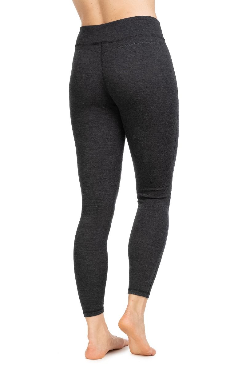 LEGINSY CLASSIC THERMAL MERINO BASE LAYER BOTTOM WOMEN-CHARCOAL HEATHER