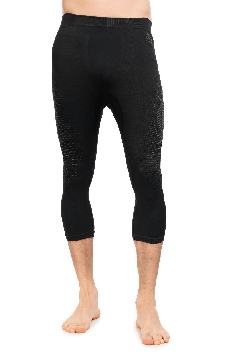 LEGINSY PERFORMANCE WARM ECO BL BOTTOM 3/4-BLACK-ODLO GRAPHITE GREY