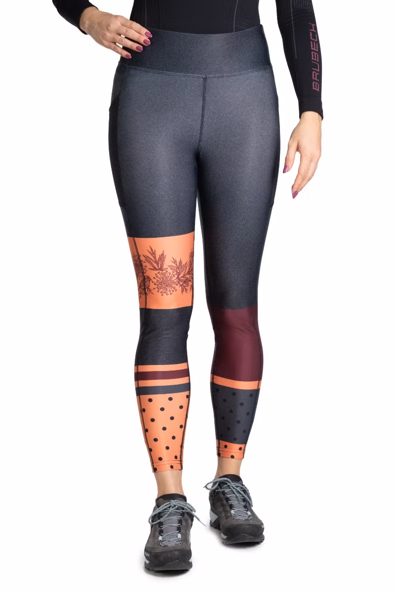 LEGINSY VENIANA WOMEN-CHARCOAL-ORANGE