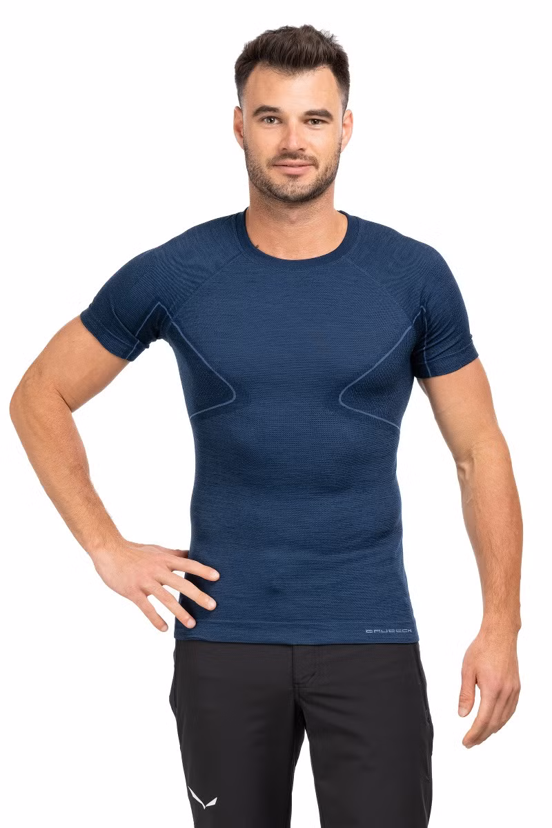 KOSZULKA ACTIVE WOOL SS11710-NAVY BLUE