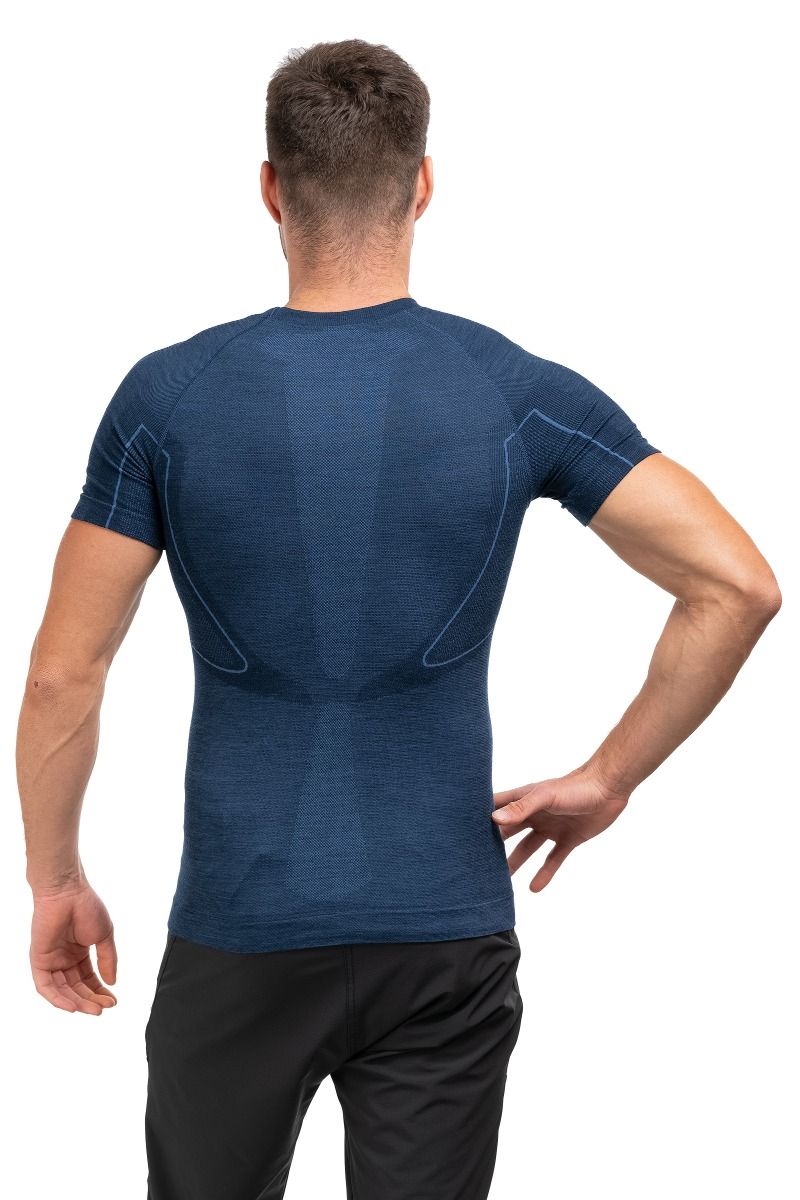 KOSZULKA ACTIVE WOOL SS11710-NAVY BLUE