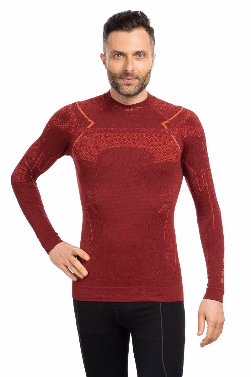 KOSZULKA THERMO LS13040A-BURGUNDY