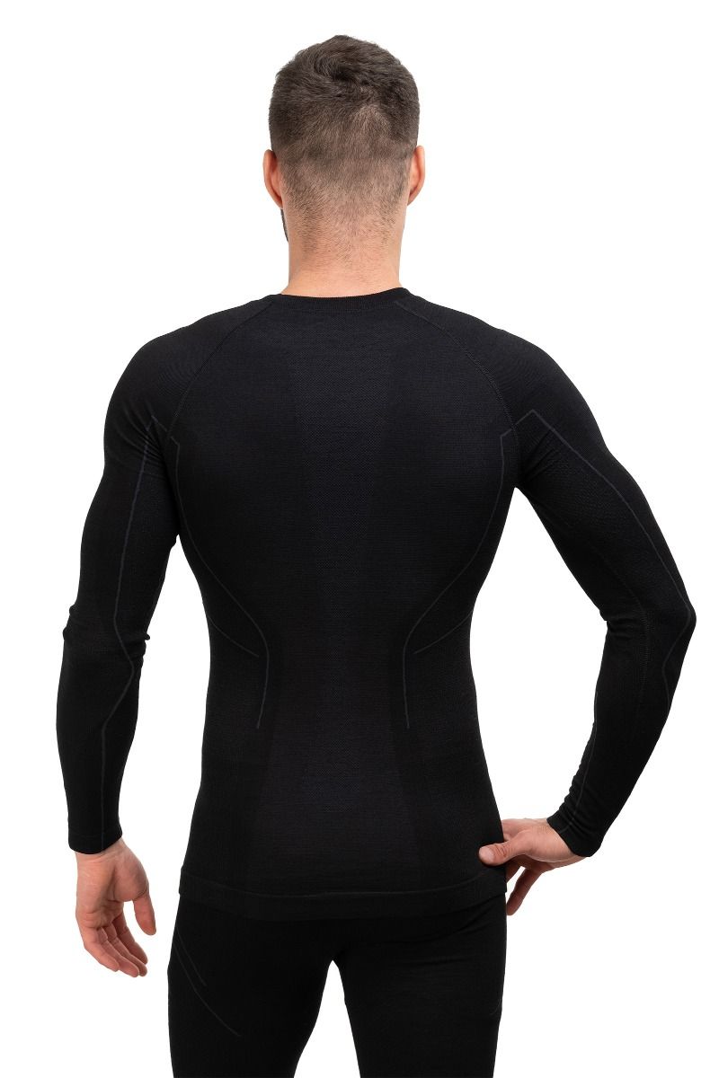 KOSZULKA ACTIVE WOOL LS12820 MĘSKA-BLACK